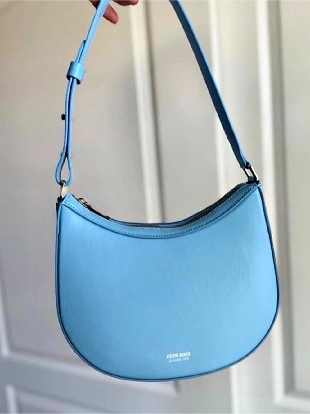 Ateliers Auguste Sully Half Moon Bag Blue Shoulder Bag